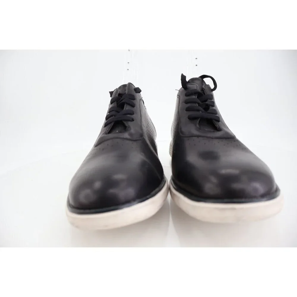 Members Only Men's Grand-02 Sneaker Size 13 Black Lace Up Vegan Shoe